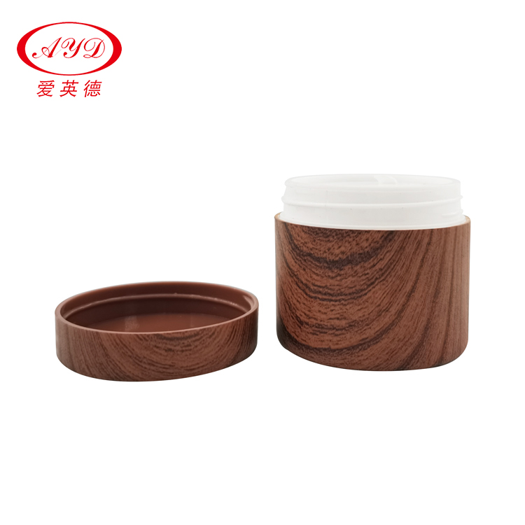 30g 50g Wooden Pattern PP Cream Jar Cosmetic Beauty Packing Factory Sale Manufacturer Customized Samples Jars Available