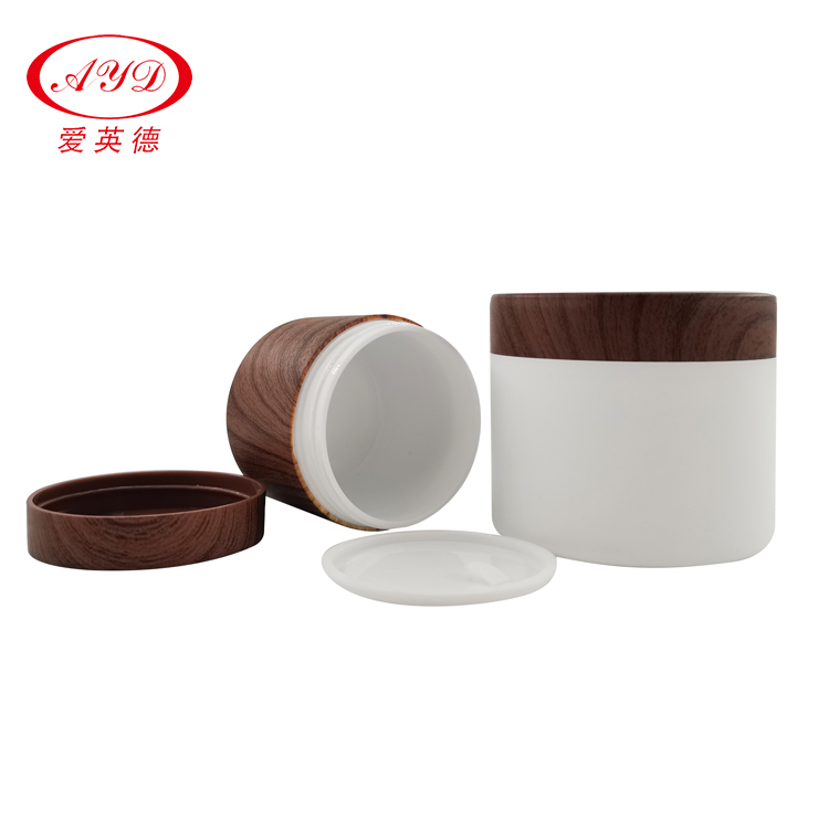30g 50g Wooden Pattern PP Cream Jar Cosmetic Beauty Packing Factory Sale Manufacturer Customized Samples Jars Available