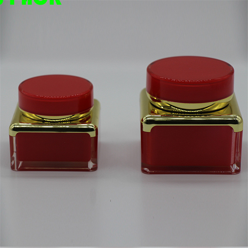 30g 50g acrylic cream jar and small square acrylic containers for face cream cosmetic packaging