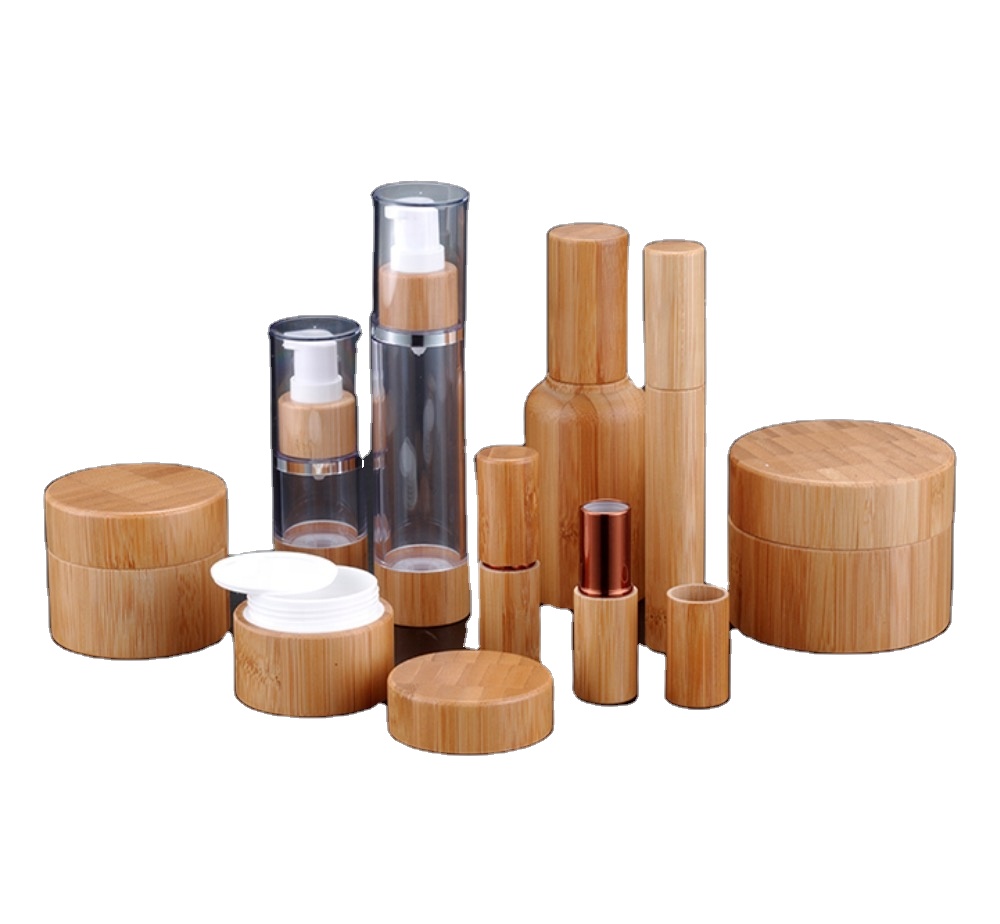 30g 50g amber clear black glass cream jar cosmetic jars with silver lid lip balm container glass jar with bamboo plastic lid