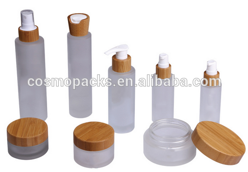 30g 50g amber clear black glass cream jar cosmetic jars with silver lid lip balm container glass jar with bamboo plastic lid