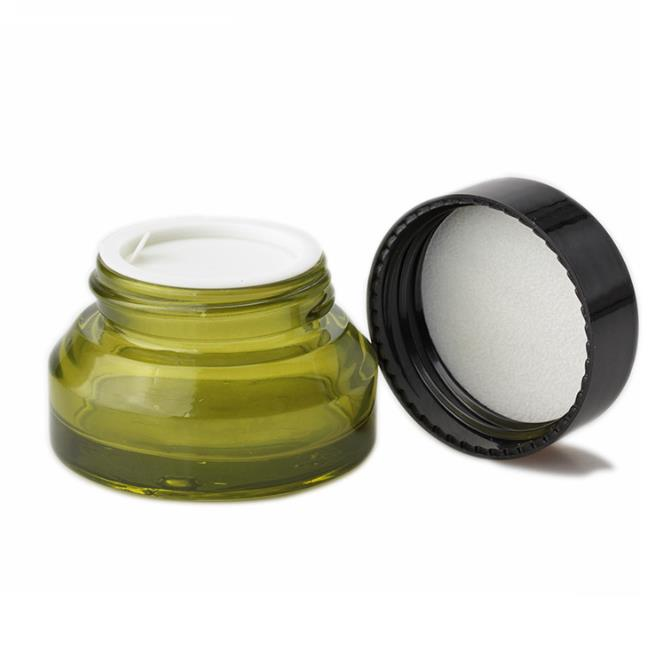 30g 50g amber jar cream Cosmetic Cream Slanted Oblique Shoulder Empty Glass Jar