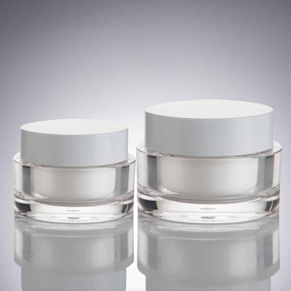 30g 50g clear plastic acrylic cosmetic jar with PP plastic screw cap
