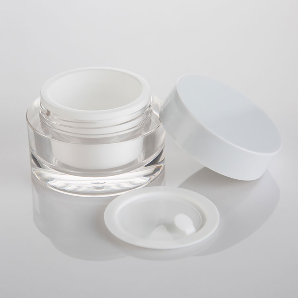 30g 50g clear plastic acrylic cosmetic jar with PP plastic screw cap