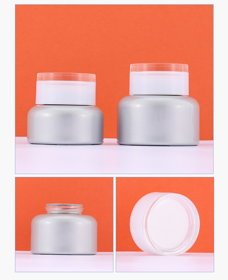 30g 50g cream jar custom glass jars and containers cosmetic glass jar with plastic lid