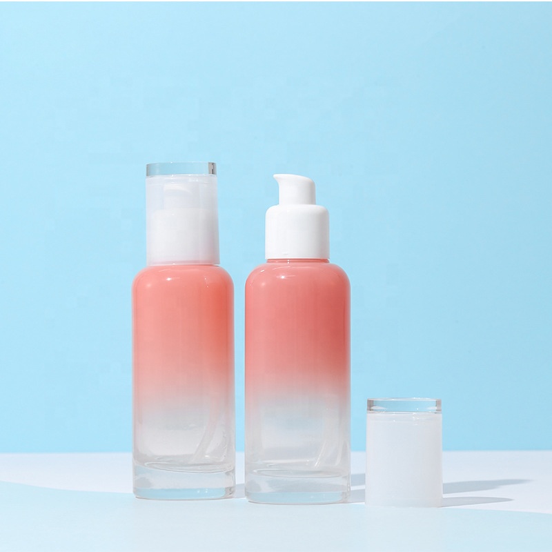 30g 50g custom cosmetics cream empty jars skill care pink lotion glass cream jar