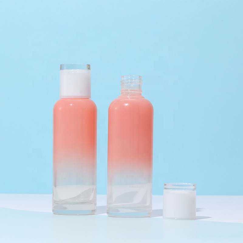 30g 50g custom cosmetics cream empty jars skill care pink lotion glass cream jar