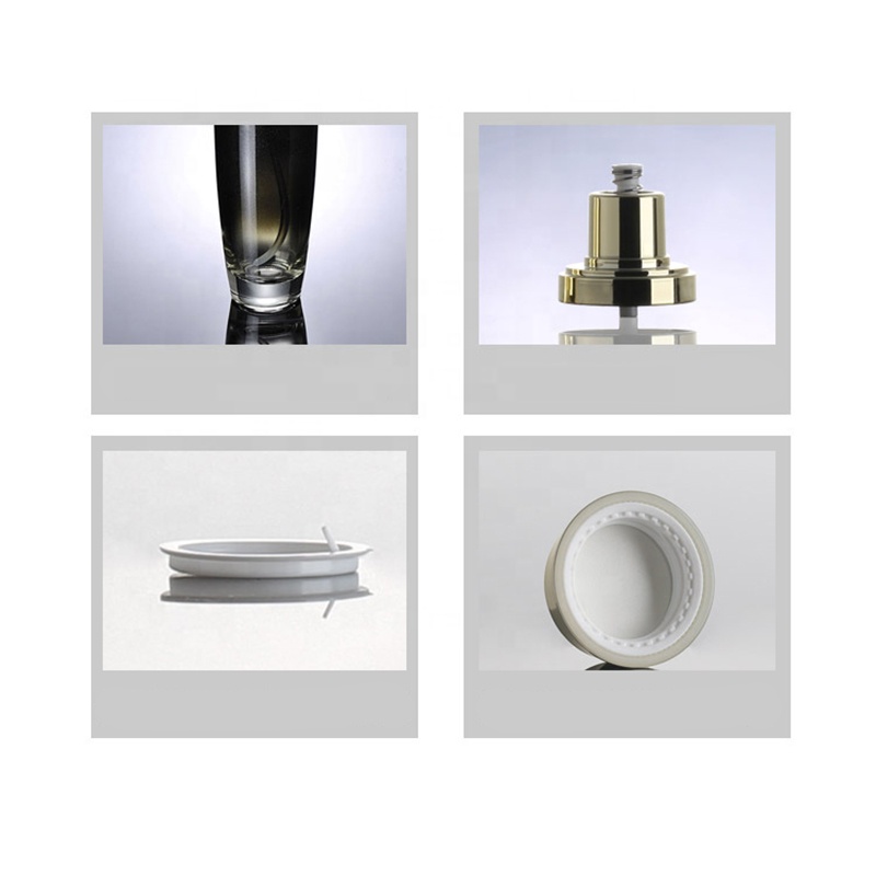 30g 50g custom luxury cosmetic gradient black container empty glass makeup cream jars