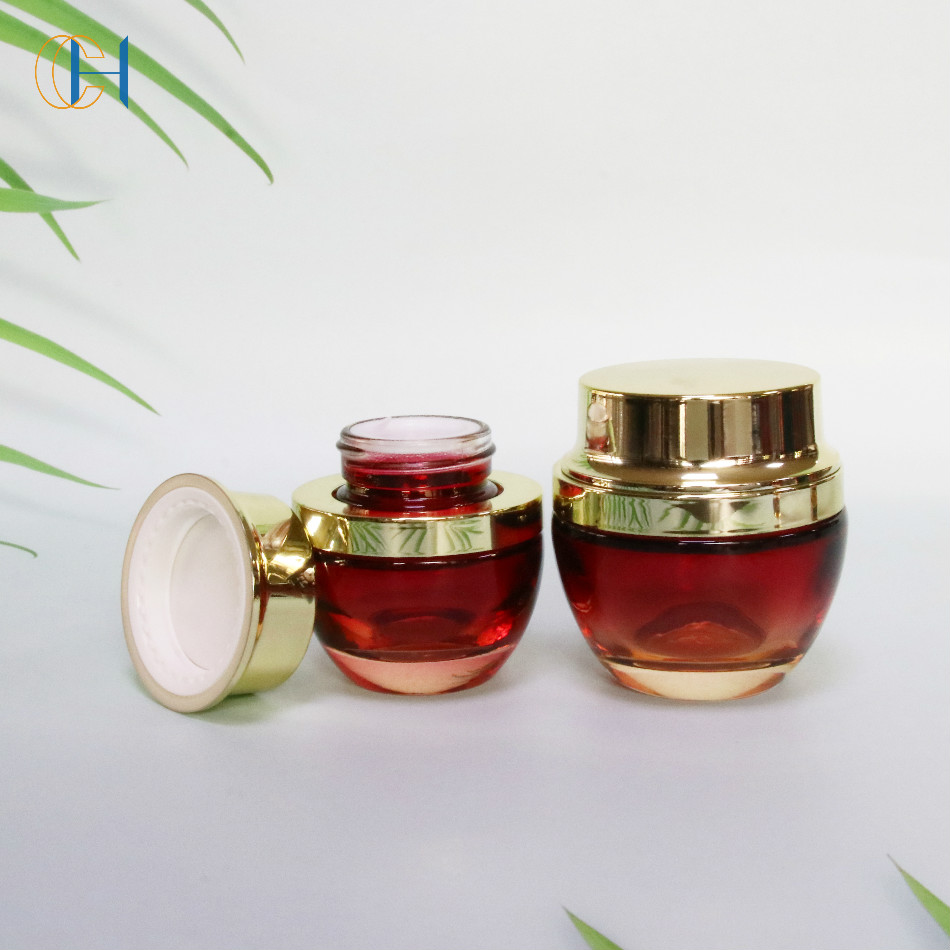 30g 50g eco friendly Cosmetic frosted glass cream jar lotion spray pump bottle