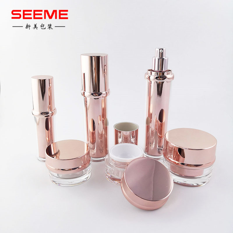 30g 50g empty cosmetic jar acrylic ROSE GOLD COLOR cosmetic cream bottle plastic cosmetic jar