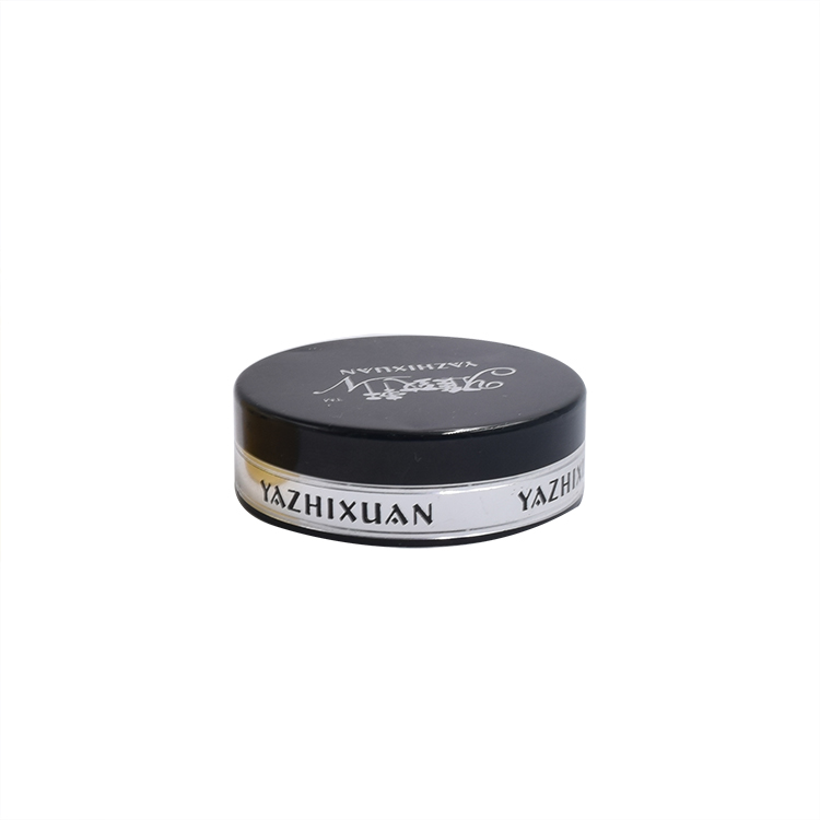 30g 50g flat shape cream glass jar storage cosmetic small yellow cream storage glass jar with black aluminum handle design lid