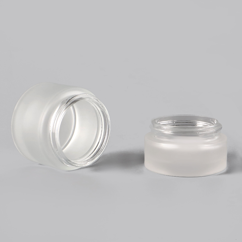 30g 50g frosted cosmetic packaging face cream glass jar ABS black jar wood lid