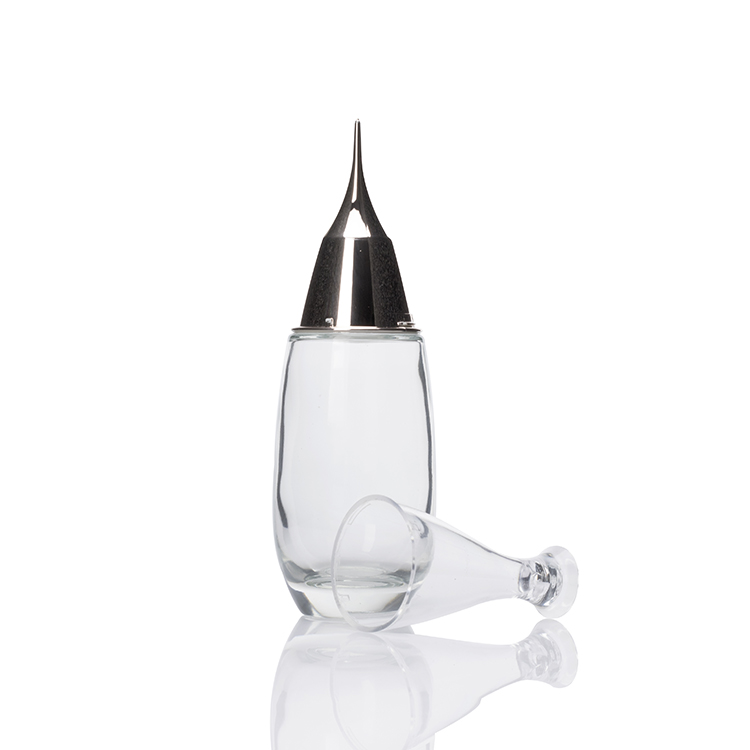 30g 50g glass cream jar with double wall screw lid 40ml 100ml 120ml clear glass bottle set with plastic cap