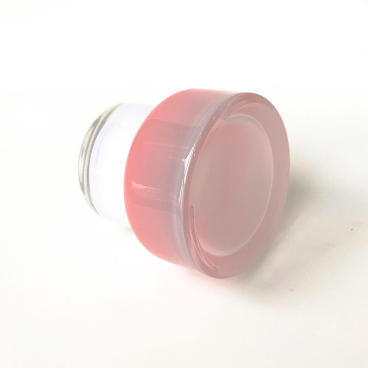 30g 50g gradient pink blue glass cosmetic cream jar with ABS cover