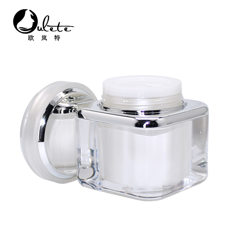 30g 50g luxury white square acrylic cosmetic moisturizing Cream jar