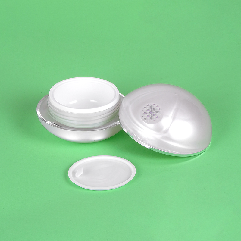 30g 50g pearl white kosmetik pot round luxury empty cream container acrylic cream jar for skin care packaging