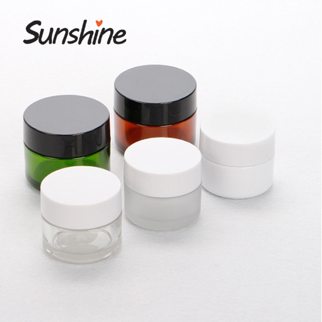 30g 50g pet black lids empty cosmetic wide mouth plastic cream jars