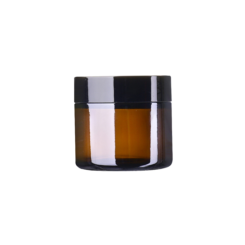30g 50g small clear cosmetic glass bottle black round glass jar with lid for skin care cream