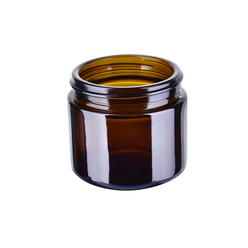 30g 50g small clear cosmetic glass bottle black round glass jar with lid for skin care cream