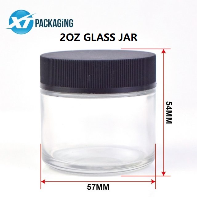 30g 60g Straight Side Glass Jar Matte Black Container Cosmetics Empty Cream Jar Custom Printing