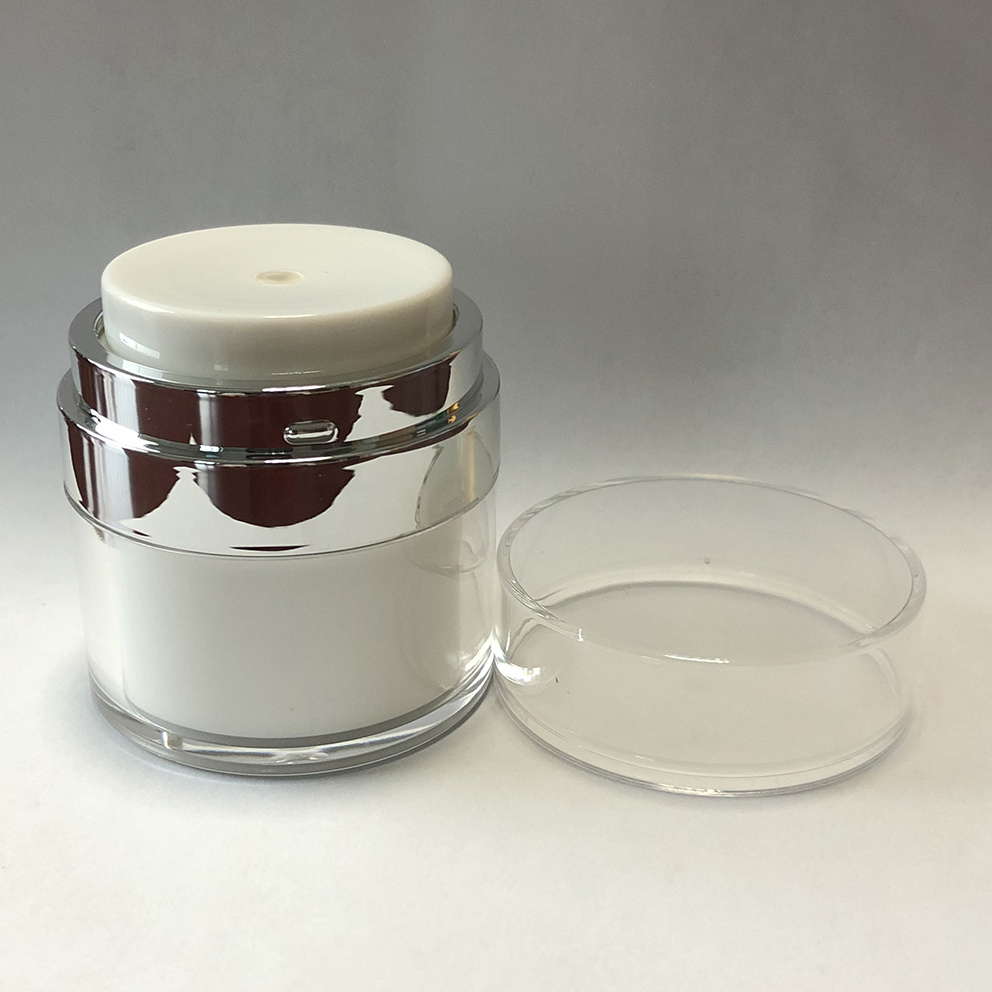30g Acrylic Cream Round Jar with Airless Pump Top For Cosmetic Packaging