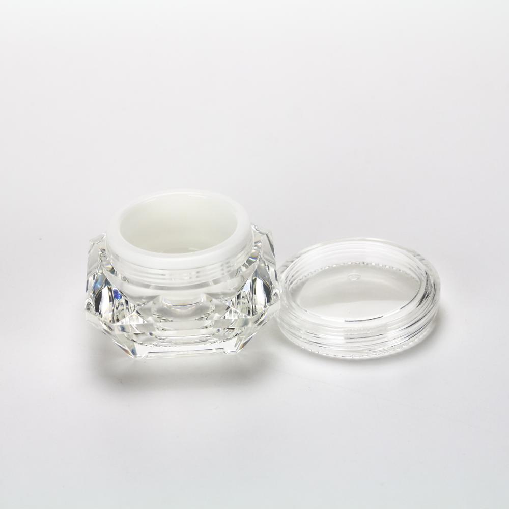 30g Acrylic Jar Transparent Diamond Shape ,1.08oz Plastic Jar