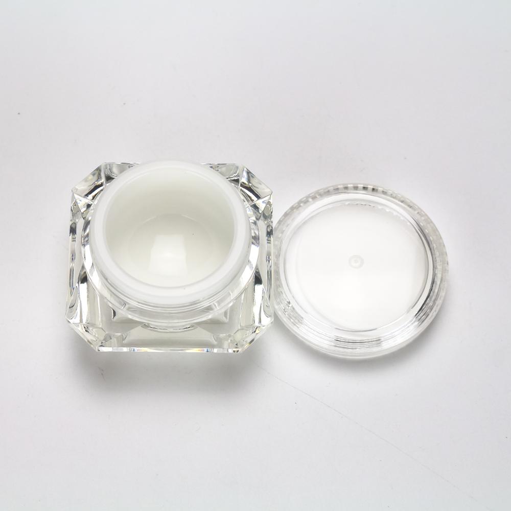 30g Acrylic Jar Transparent Diamond Shape,1.08oz Plastic Jar