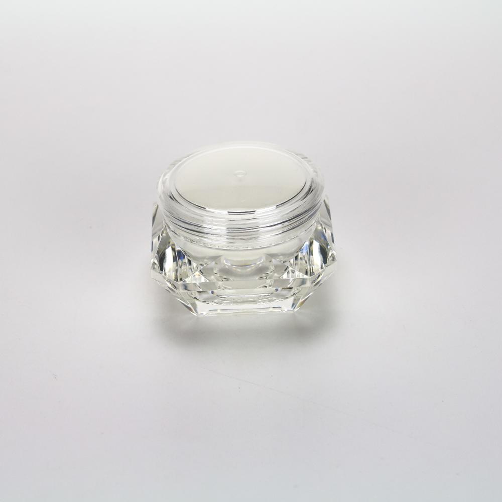 30g Acrylic Jar Transparent Diamond Shape,1.08oz Plastic Jar