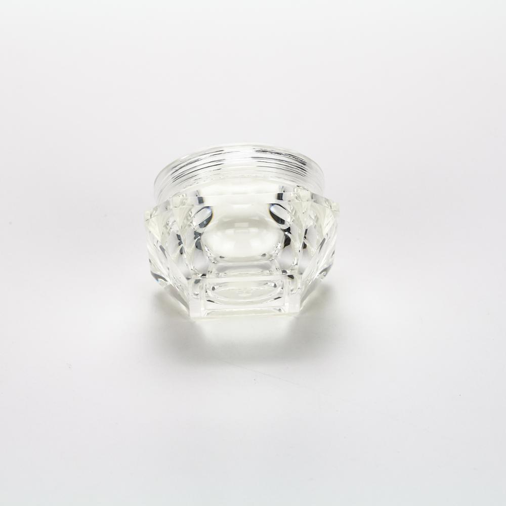 30g Acrylic Jar Transparent Diamond Shape,1.08oz Plastic Jar