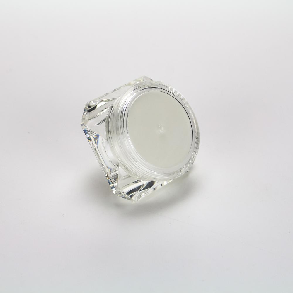 30g Acrylic Jar Transparent Diamond Shape,1.08oz Plastic Jar