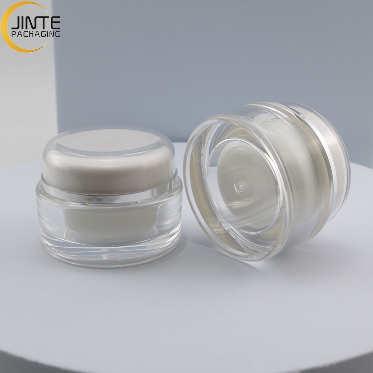 30g Acrylic Round Clear Jars with Round Top Lids for Creams, Make Up, Cosmetics, Samples, Herbs, Ointmen Packaging Container