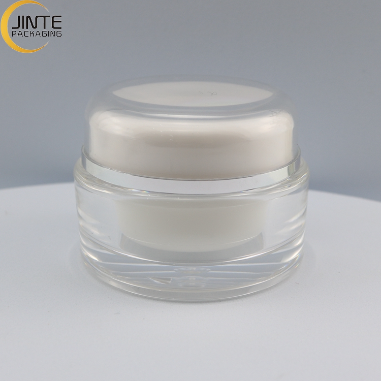 30g Acrylic Round Clear Jars with Round Top Lids for Creams, Make Up, Cosmetics, Samples, Herbs, Ointmen Packaging Container