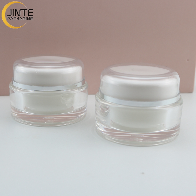 30g Acrylic Round Clear Jars with Round Top Lids for Creams, Make Up, Cosmetics, Samples, Herbs, Ointmen Packaging Container