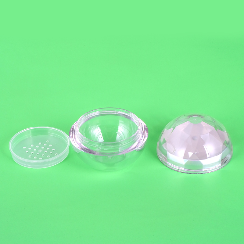 30g Ball shaped empty clear loose powder with sifters for loose setting powder face powder cream container for make up