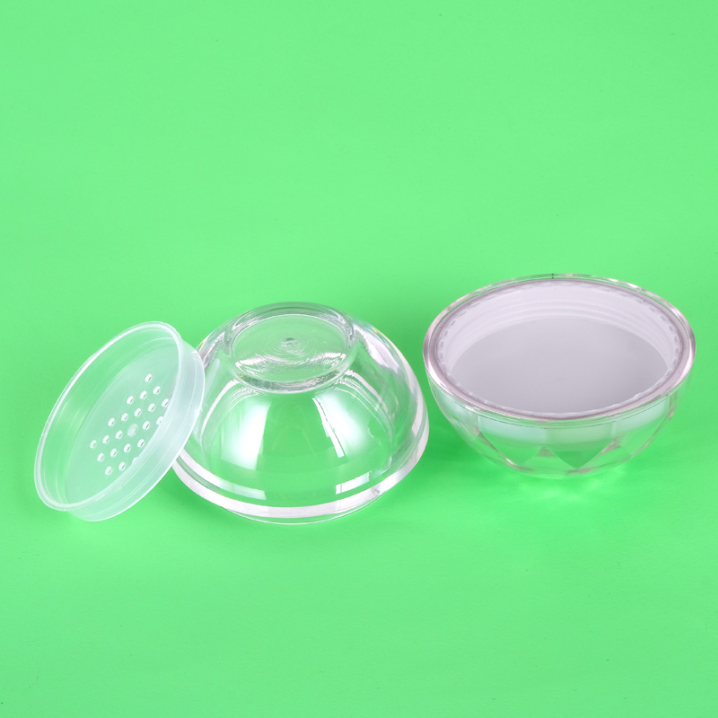 30g Ball shaped empty clear loose powder with sifters for loose setting powder face powder cream container for make up