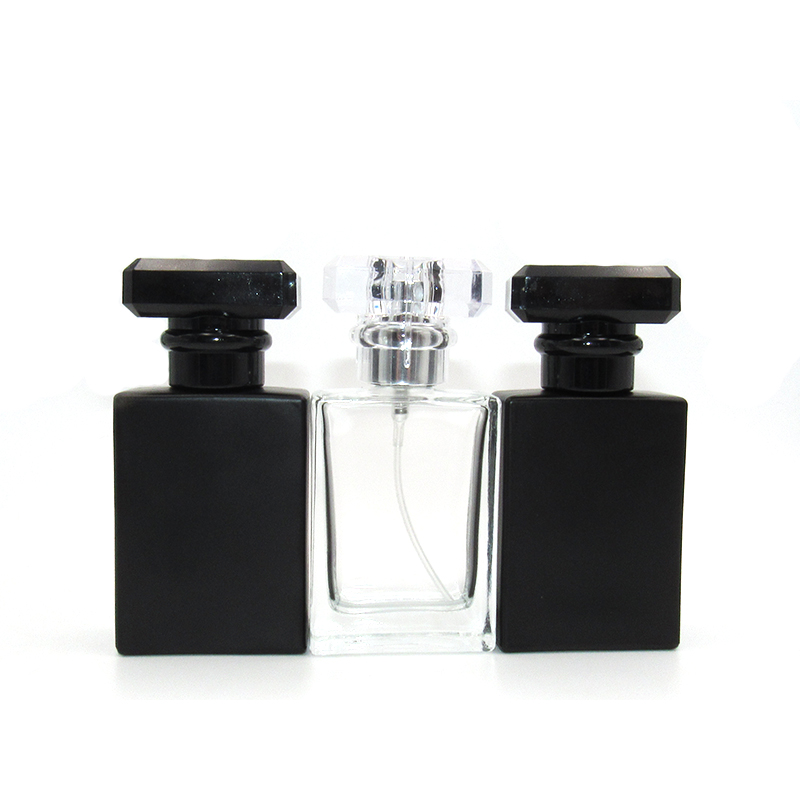 30g Black Perfume Glass Bottle with Magnet Cap for Cosmetic Package