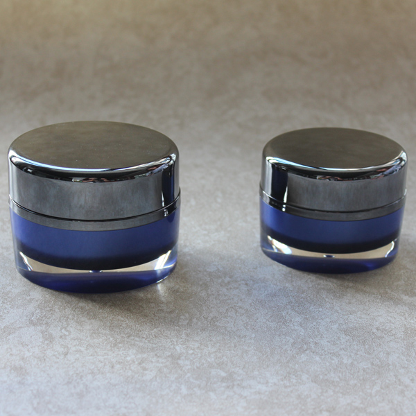 30g Clear With Gold Cap Acrylic Empty Refillable Face Bottle Cream Jar Eye Boxes Cosmetic Sample Container With Liners And Screw