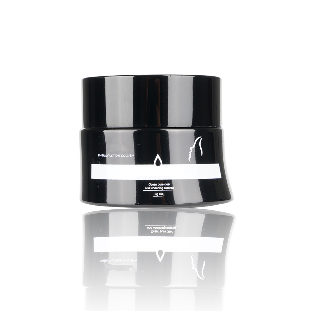 30g Cosmetic Round Shape Jar Container / Elegant Empty Cream Jars With Black Lid