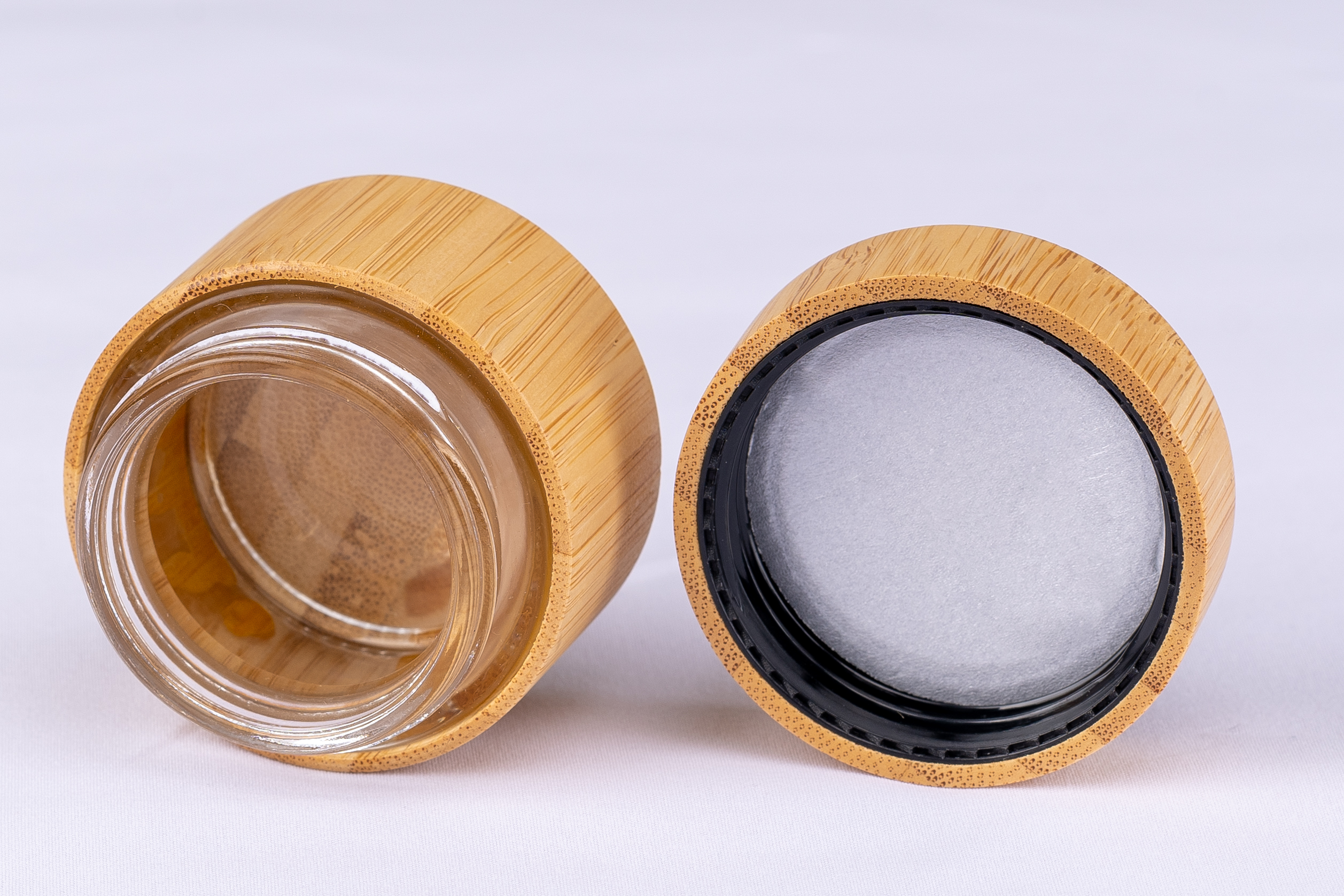 30g Cream jar with bamboo cover for skin care cosmetics