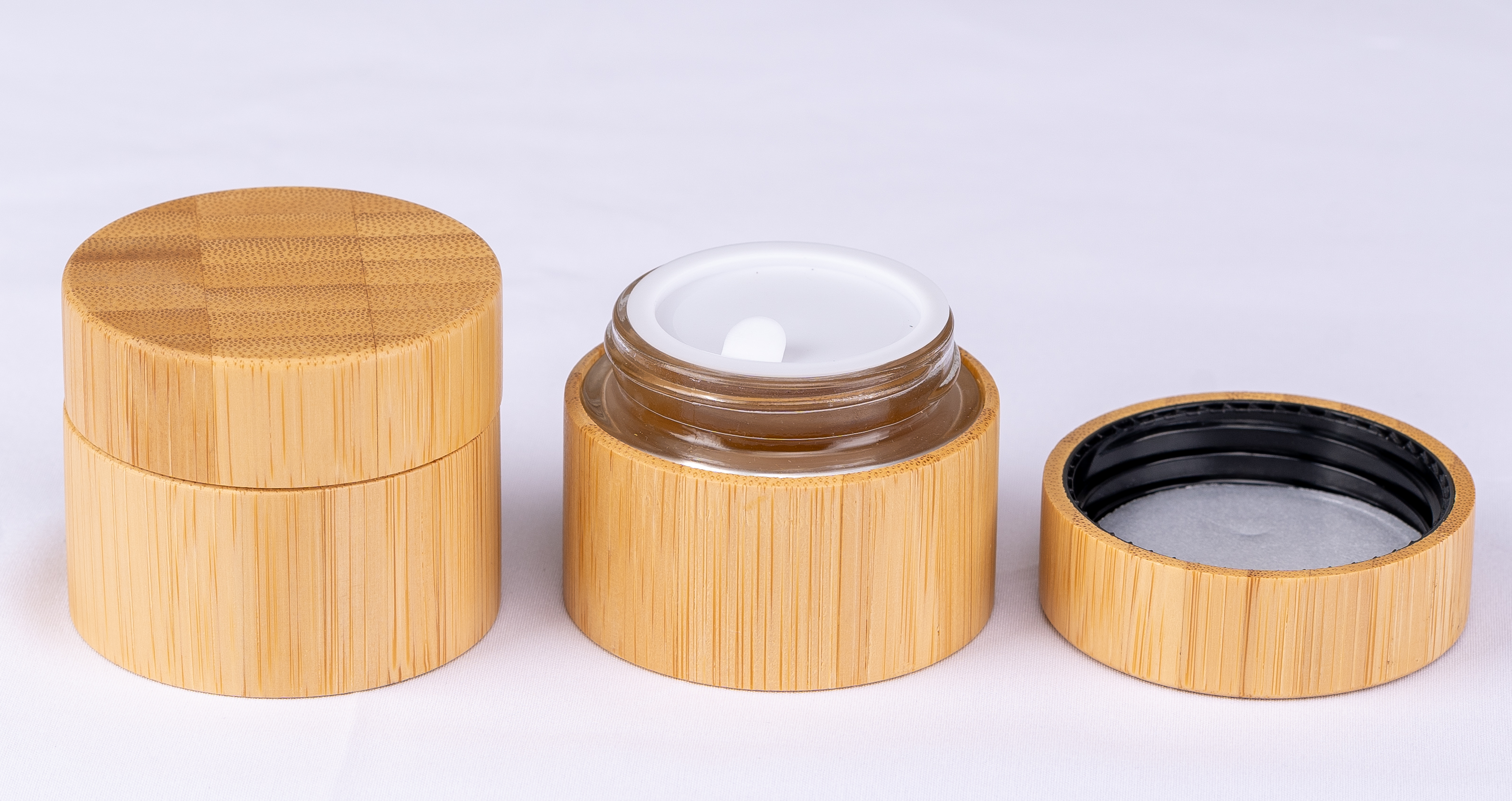 30g Cream jar with bamboo cover for skin care cosmetics