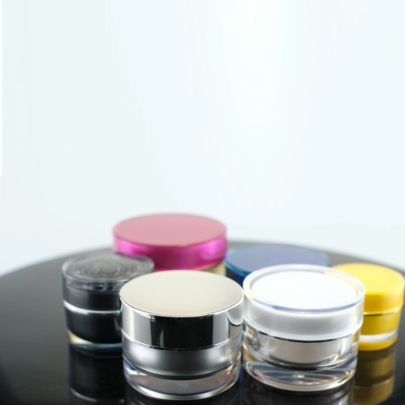30g Customized Hot Sale 1oz Acrylic Cream pot plastic jar containers for cosmetic packaging#5g/10g/15g/20g/25g/50g available