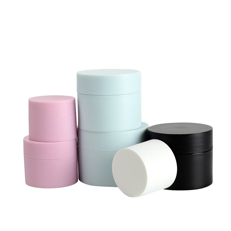 30g Empty Black White Pink Blue Plastic Emulsion Cosmetic Container PP Frosted Luxury Cream Jars 50ml