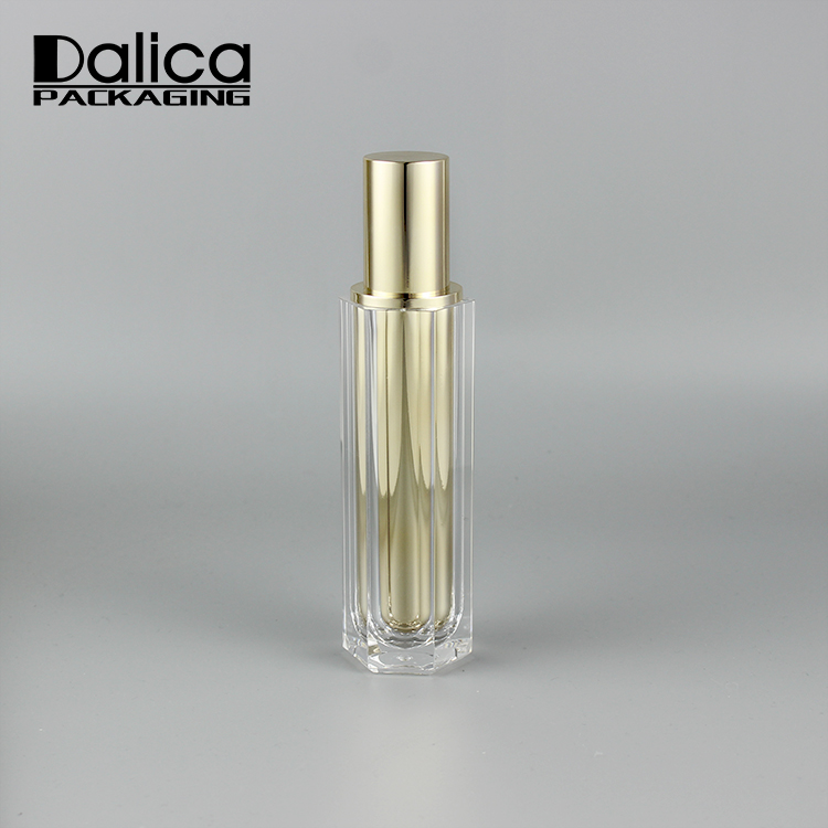 30g Fancy Hexagon Gold Acrylic Cream Jar Pot Supplier