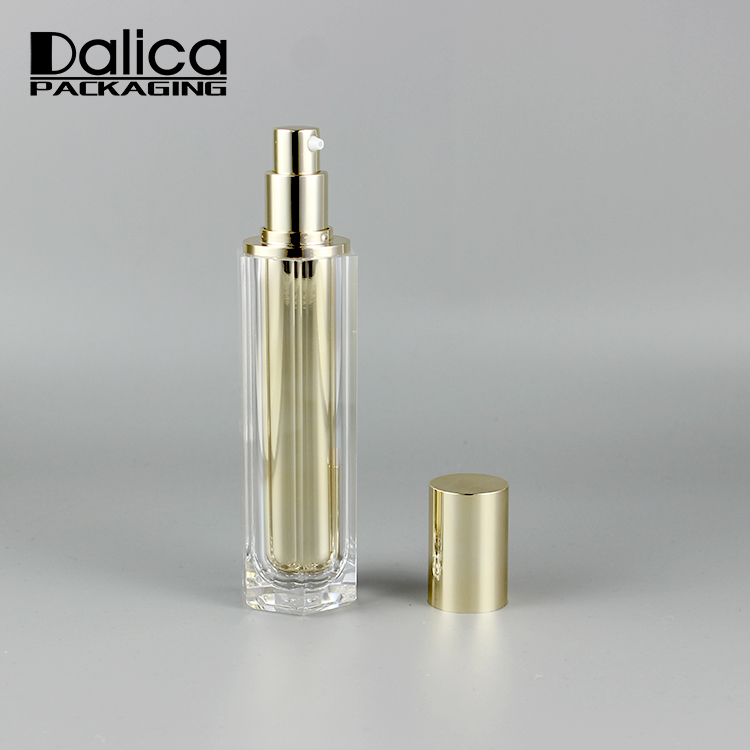 30g Fancy Hexagon Gold Acrylic Cream Jar Pot Supplier