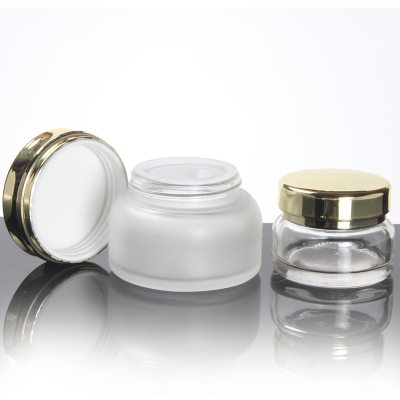 30g Frosted Cosmetic Packaging Jars For Face Cream glass bottles