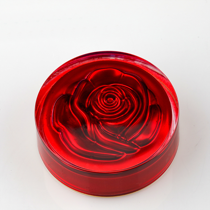 30g Hot Sale ready to ship Red Rose lid flower cap cream jar empty face cream container