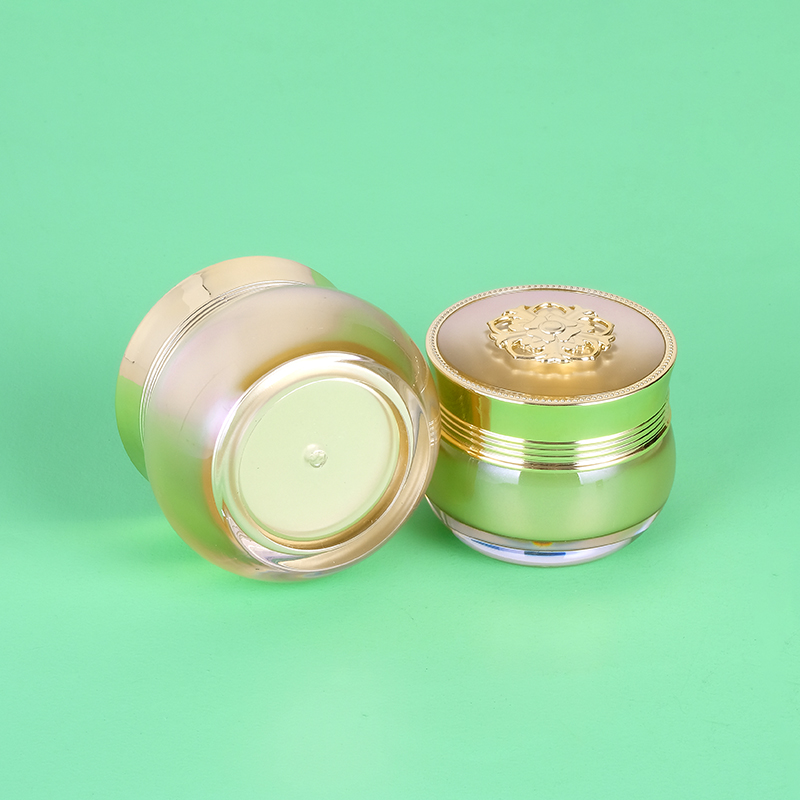 30g Low moq ready stock Luxury gold cap jar skincare acrylic cream jar cosmetic jars