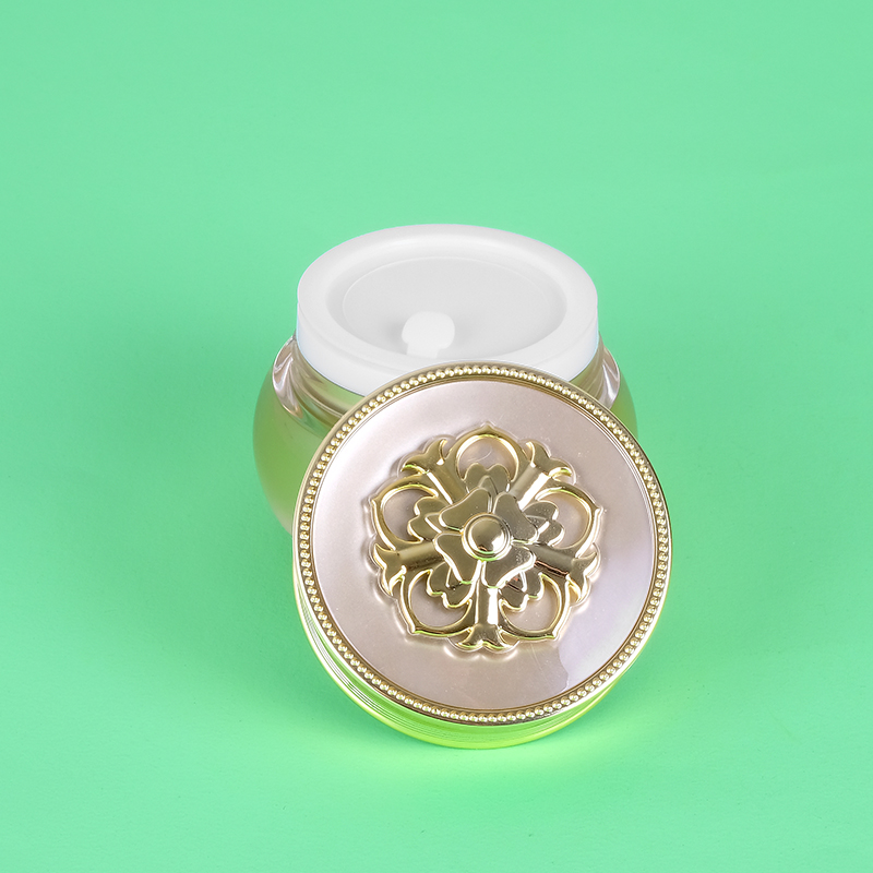 30g Low moq ready stock Luxury gold cap jar skincare acrylic cream jar cosmetic jars