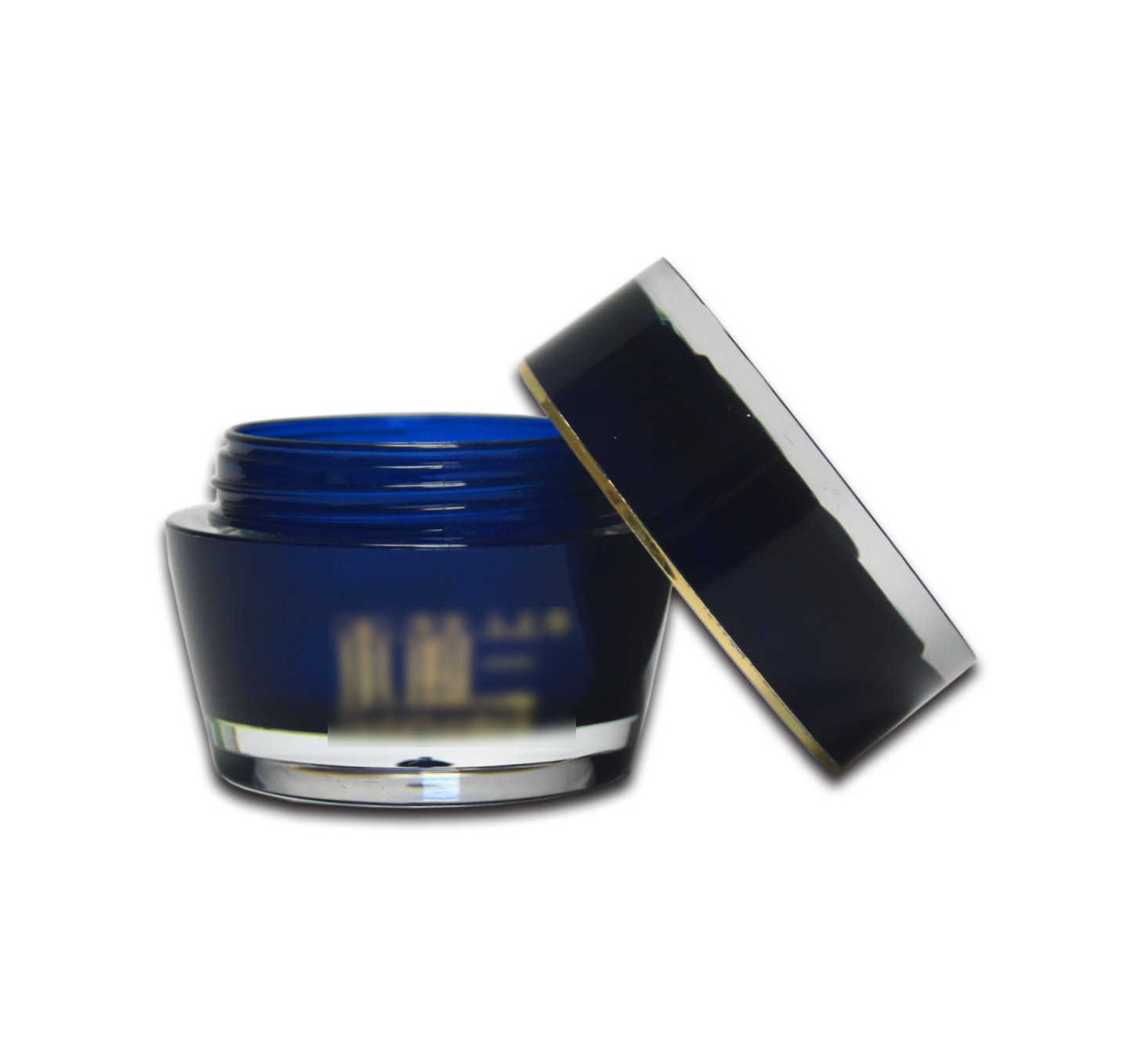 30g Luxury Cream Jar Blue Plastic Cosmetic Jar Eye Cream Packaging Container Acrylic Double Wall Cream Jar
