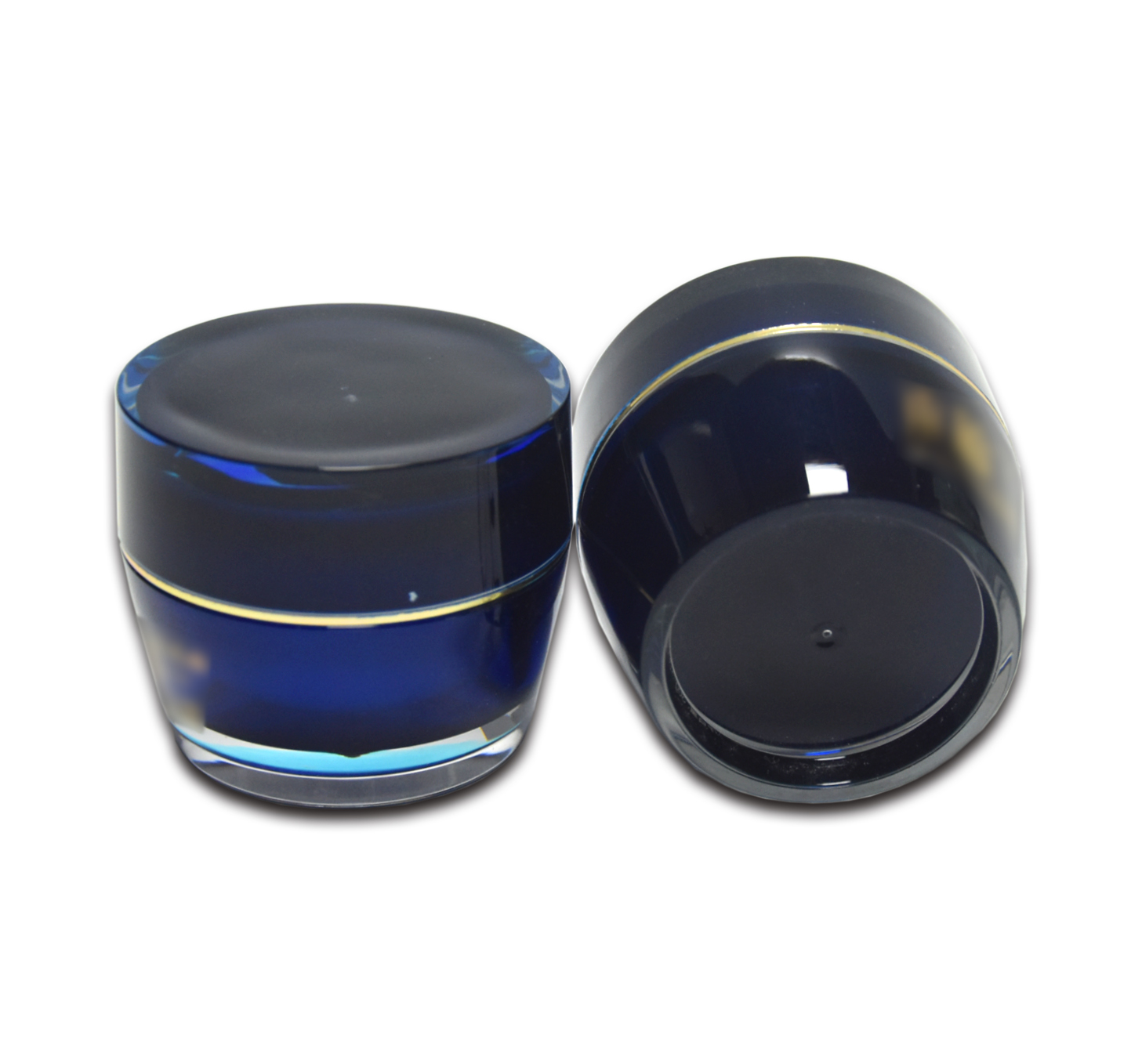 30g Luxury Cream Jar Blue Plastic Cosmetic Jar Eye Cream Packaging Container Acrylic Double Wall Cream Jar